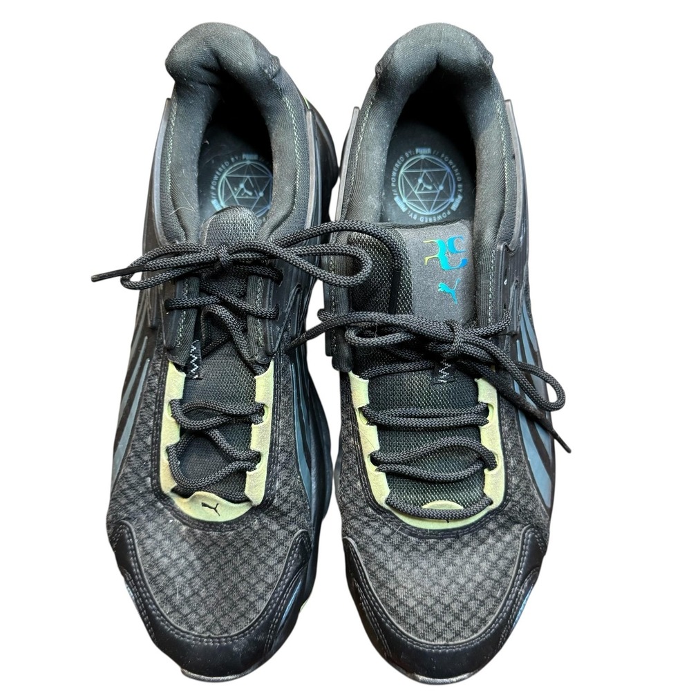 Puma RS Connect Drip Shoes Mens Size 11 Black‎ Lime Blue Sneakers 38566101